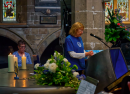 Rev Auld read the prayer she had written for the 150th Celebration